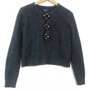 Cynthia Rowley Bucks Snap Gray Sweater Cardigan